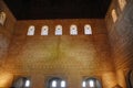 Great room with tinted windows inside the Alhambra in Granada in Spain Royalty Free Stock Photo