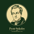 Great Russian artist. Pyotr Sokolov was a Russian aquarelle portraitist who painted many of the most distinguished figures