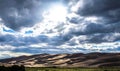 Great Sand Dune National Park Colorado Natural Wonder Sun Beams Royalty Free Stock Photo