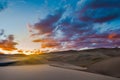 Great Sand Dunes after sunset Colorado Royalty Free Stock Photo