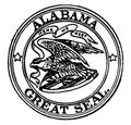 The Great Seal of Alabama, 1911, vintage illustration