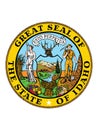 Great Seal of Idaho The Gem State Royalty Free Stock Photo