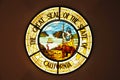 Great Seal of the State of California in Stained Glass Royalty Free Stock Photo