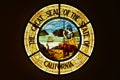 Great Seal of the State of California in Stained Glass