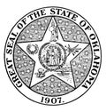 The Great Seal of the State of Oklahoma, 1907, vintage illustration Royalty Free Stock Photo