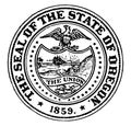 The Great Seal of the State of Oregon, vintage illustration Royalty Free Stock Photo