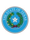 Great Seal of Texas The Lone Star State Royalty Free Stock Photo