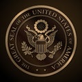 The Great Seal of the US Gold Royalty Free Stock Photo