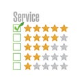 Great service rating illustration design