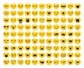 Great set of 99 yellow emotion isolated on white. Emoji