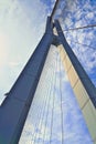 Great Seto Bridge, Japan, seen from below from the roadway Royalty Free Stock Photo