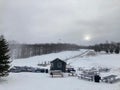 Snowtubing Sunrise at Montage Mountain Royalty Free Stock Photo