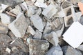 Concrete and Stone Objects in Landfill Close Up Shot