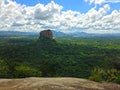 Great Sigiriya rock with a neighboring mountain