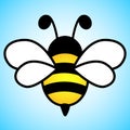 Great simple design of a yellow and black bee