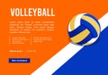 Great simple volleyball background design for any media