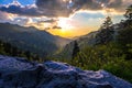 Great Smoky Mountains National Park Sunset Landscape Royalty Free Stock Photo