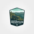 Great smoky mountain vintage logo vector symbol illustration design