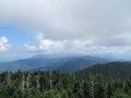 Great Smoky Mountains with Blue Sky and Clouds