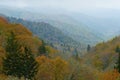 Great Smoky Mountains in fall colors. Royalty Free Stock Photo