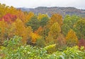 A scenic view of the Great Smoky Mountains in fall colors. Royalty Free Stock Photo