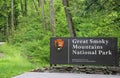 Great Smoky Mountains NP board Royalty Free Stock Photo