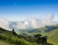 Great Smoky Mountains seen from the Blue Ridge Parkway Royalty Free Stock Photo