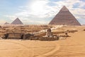 The Great Sphinx in front of the Pyramids, Giza, Egypt Royalty Free Stock Photo