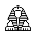 Great Sphinx, Giza, Egypt, history fully editable vector icons Royalty Free Stock Photo