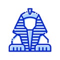 Great Sphinx, Giza, Egypt, history fully editable vector icons Royalty Free Stock Photo