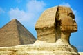 Great Sphinx with Pyramid