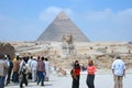 Great Sphinx and pyramid of Khafre