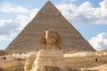 The Great Sphinx and pyramid of Khafre