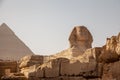 The Great Sphinx and the Pyramid Royalty Free Stock Photo