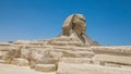 Great sphinx and pyramids of ancient Egypt in Giza, Cairo Royalty Free Stock Photo