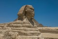 Great sphinx and pyramids of ancient Egypt in Giza, Cairo Royalty Free Stock Photo