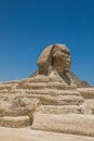 Great sphinx and pyramids of ancient Egypt in Giza, Cairo Royalty Free Stock Photo