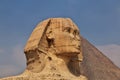 Great sphinx and pyramids of ancient Egypt in Giza, Cairo, Africa Royalty Free Stock Photo