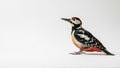 Is unobtrusive highlighting the woodpecker s distinct coloration and Royalty Free Stock Photo