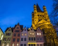 Great St. Martin Church and Fischmarkt in Cologne