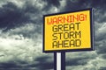 Great Storm Ahead Warning Sign