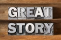 Great story tray Royalty Free Stock Photo