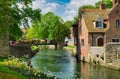 Great Stour river in Westgate Gardens, Canterbury,England