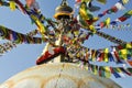 Great stupa Bodnath in Kathmandu, Nepal Royalty Free Stock Photo