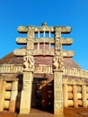 Great stupa of sanchi India, Buddhist monuments world heritage Royalty Free Stock Photo