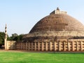 Great stupa of sanchi India, Buddhist monuments world heritage Royalty Free Stock Photo