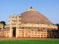 Great stupa of sanchi India, Buddhist monuments world heritage Royalty Free Stock Photo