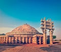 Great Stupa. Sanchi, Madhya Pradesh, India Royalty Free Stock Photo