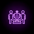 great, success, trophy icon. Elements of Professional SEO in neon style icons. Simple icon for websites, web design, mobile app,
