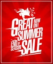 Great summer sale now on, end of season discounts, web banner